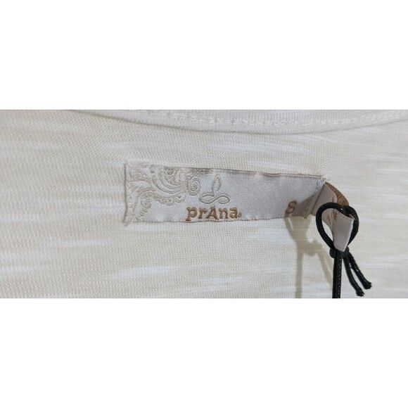 Prana Ocupas Popover Soft White Semi-Sheer Organic Cotton Blend Top Small - Picture 9 of 10